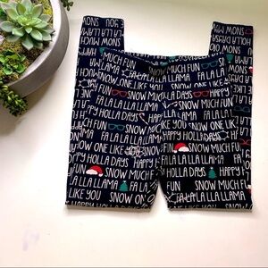 Justice so much fun Fa La La Holiday llama Graphic Legging Pants girl 14